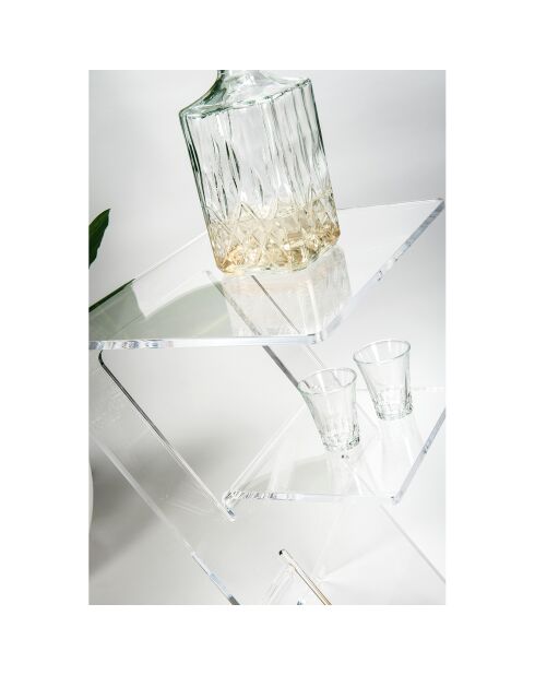 Table d'appoint transparente  - 33x27x49 cm