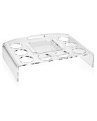 Plateau à café pour 8 tasses transparent  - 30x24x6.5 cm