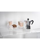 Plateau à café pour 8 tasses transparent  - 30x24x6.5 cm
