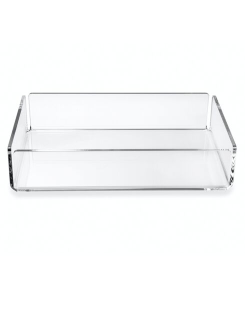 Boîte de rangement clio transparent  - 27x17x6 cm