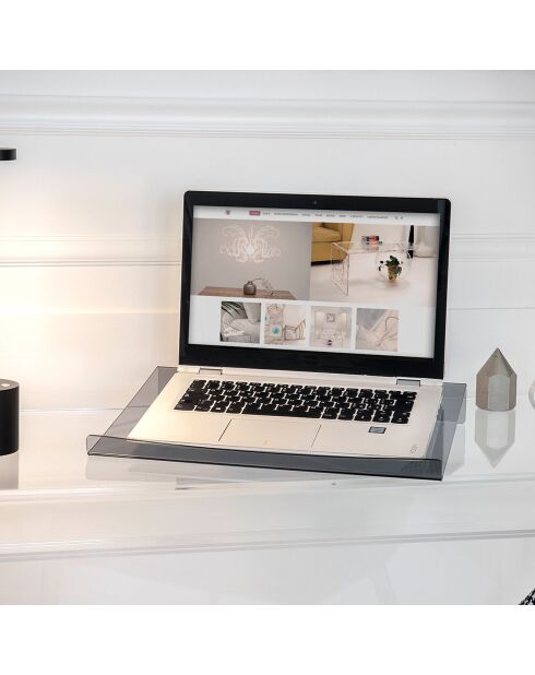 Support d'ordinateur Oly transparent/gris  - 30x40x5 cm