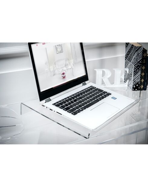 Soporte de ordenador Oly transparente - 30x40x5 cm