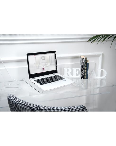 Soporte de ordenador Oly transparente - 30x40x5 cm