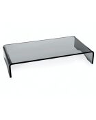 Support d'ordinateur Oly transparent/gris  - 49x25x8.5 cm