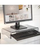 Support d'ordinateur Oly transparent/gris  - 49x25x8.5 cm