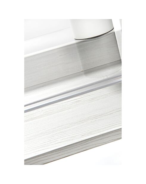 Bureau moremore bois blanc/transparent  - 100x40x75 cm