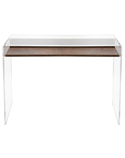 Bureau moremore bois corten/transparent  - 100x40x75 cm