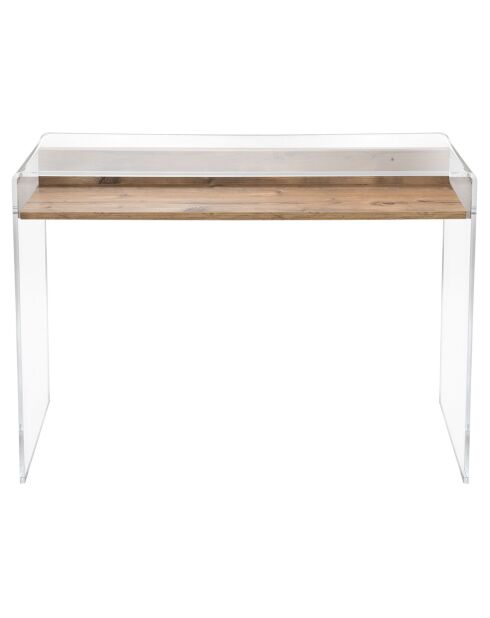Bureau moremore bois/transparent  - 100x40x75 cm