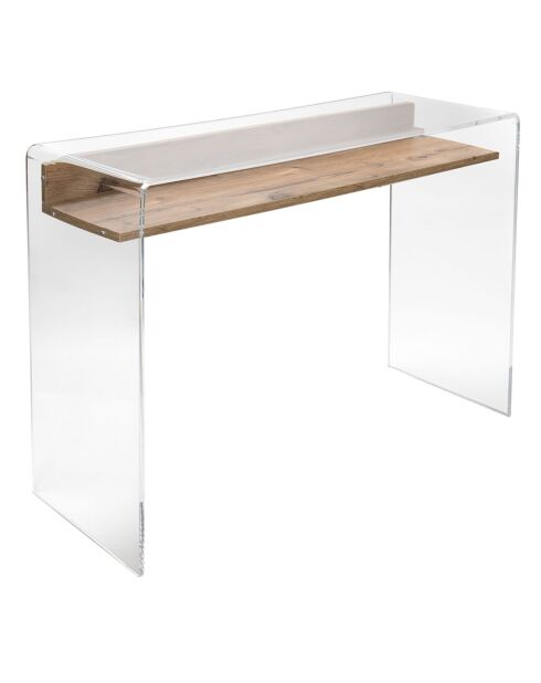 Bureau moremore bois/transparent  - 100x40x75 cm