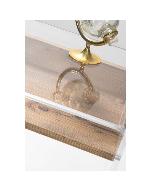 Bureau moremore bois/transparent  - 100x40x75 cm