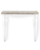 Bureau moremore bois gris/transparent  - 100x32x86 cm