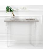 Bureau moremore bois gris/transparent  - 100x32x86 cm