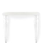 Console moremore bois blanc/transparent  - 100x32x86 cm