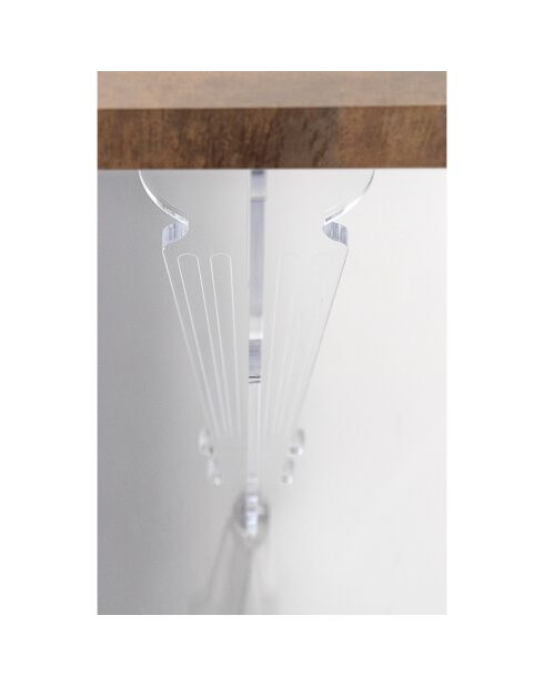 Console moremore bois/transparent  - 100x32x86 cm