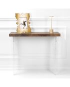 Console moremore bois/transparent  - 100x32x86 cm