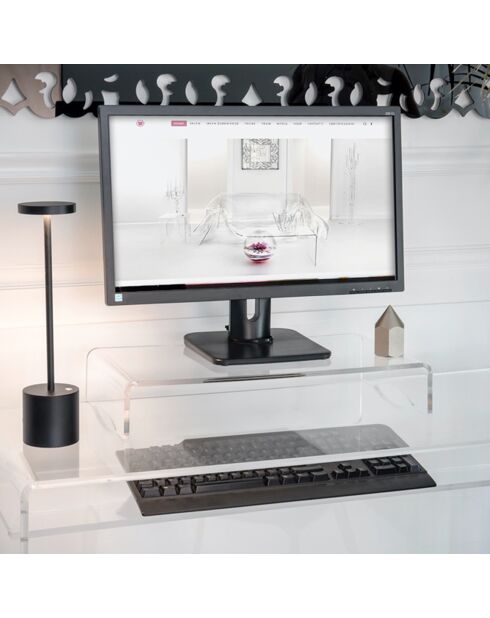 Soporte de ordenador transparente - 49x25x8,5 cm