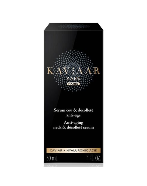 Sérum antiedad para cuello y escote con caviar y ácido hialurónico 30 ml