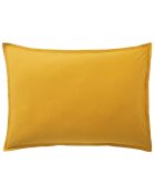 Taie d'oreiller 100% Percale de Coton jaune