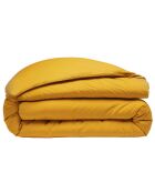 Housse de couette 100% Percale de Coton lavé jaune