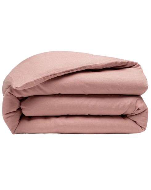 Housse de couette 100% Lin rose nude