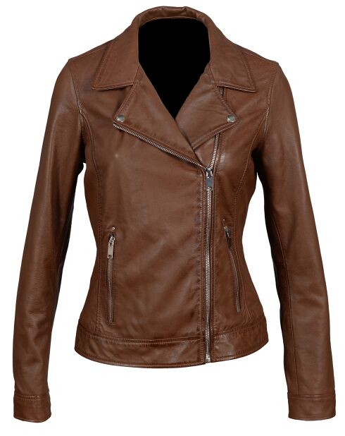 Perfecto en Cuir Afida cognac