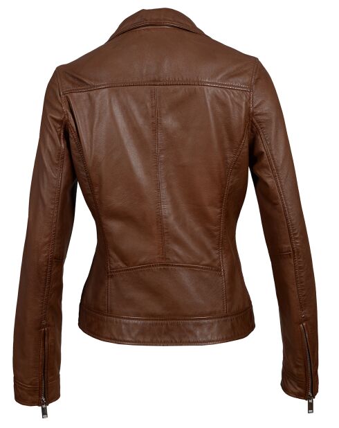 Perfecto en Cuir Afida cognac