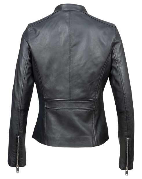 Veste en Cuir Appoline noire