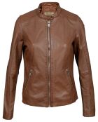 Veste en Cuir Appoline cognac