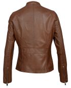 Veste en Cuir Appoline cognac