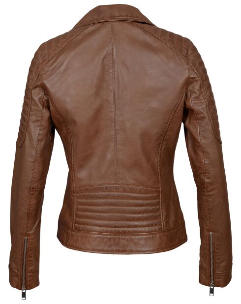 Perfecto en Cuir Brithney cognac