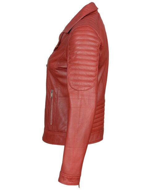 Perfecto en Cuir Brithney rouge