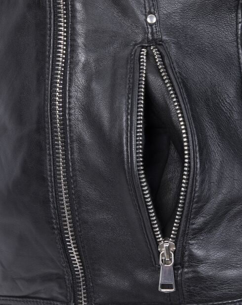 Veste en Cuir Cora noire