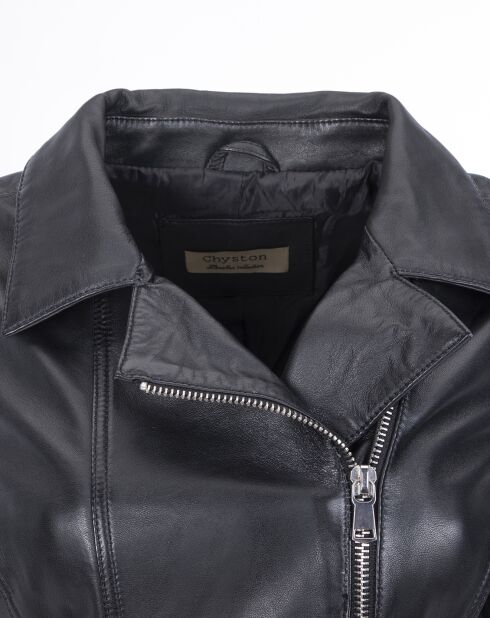 Veste en Cuir Cora noire