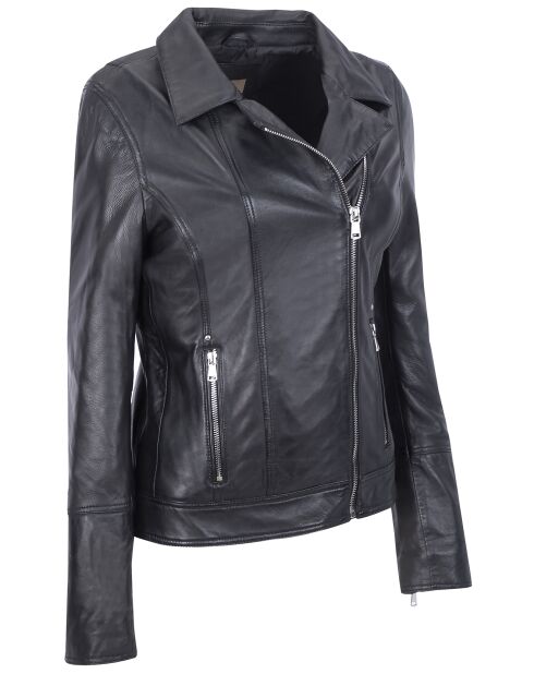 Veste en Cuir Cora noire