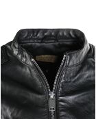 Veste en Cuir Lena noire