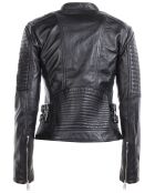 Veste en Cuir Lena noire