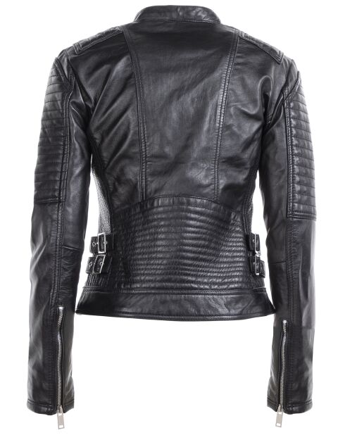 Veste en Cuir Lena noire