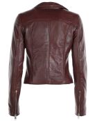 Perfecto en Cuir Ornella bordeaux