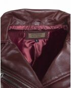 Perfecto en Cuir Ornella bordeaux