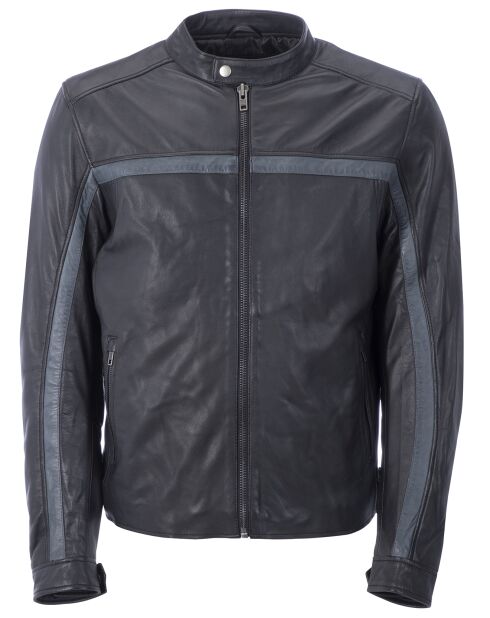 Veste en Cuir Chris noire