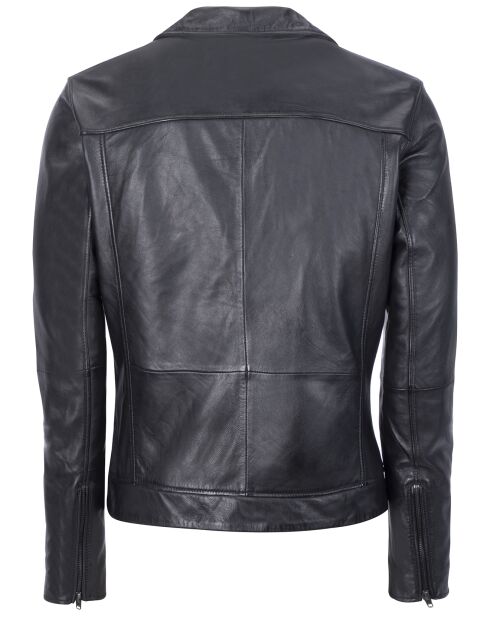 Veste en Cuir Caïus noire