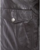 Bruine leren pilotenjas Corrado