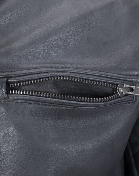 Vintage zwarte leren jas van Craig