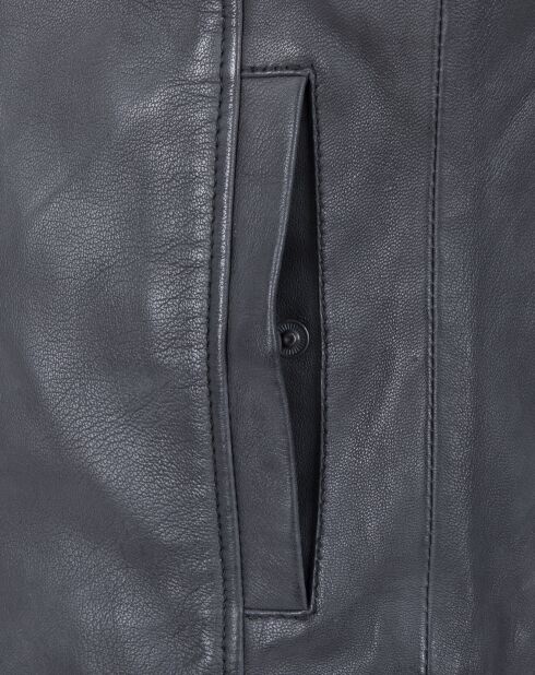 Vintage zwarte leren jas van Craig