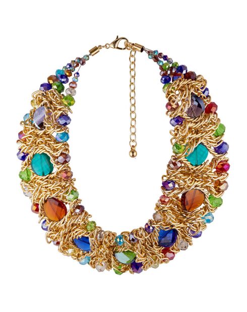 Collier plastron Tortak Deynos multicolore