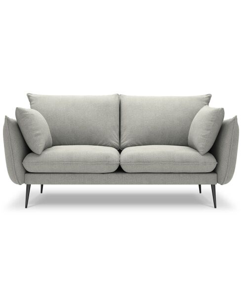 Canapé Elio 2 places gris clair - 158x100x97 cm