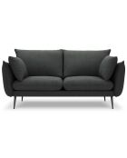 Canapé Elio 2 places gris foncé - 158x100x97 cm