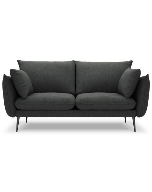 Canapé Elio 2 places gris foncé - 158x100x97 cm