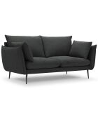 Canapé Elio 2 places gris foncé - 158x100x97 cm