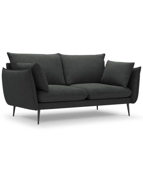 Canapé Elio 2 places gris foncé - 158x100x97 cm
